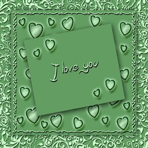 Romantic background green. Free illustration for personal and commercial use.