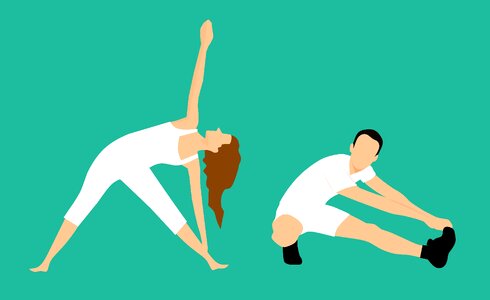 Flexibility women activity. Free illustration for personal and commercial use.