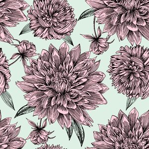 Spring composite flower stamping. Free illustration for personal and commercial use.