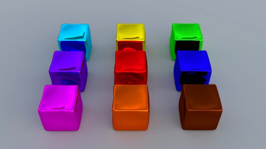 Color colorful cubes color cubes. Free illustration for personal and commercial use.