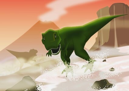 Dino jurassic predator. Free illustration for personal and commercial use.
