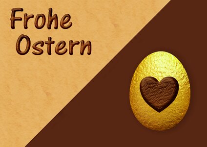 Greeting card chocolate gold. Free illustration for personal and commercial use.