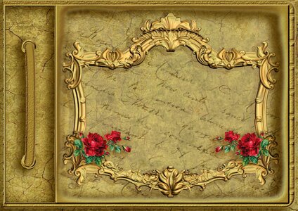 Guestbook scrapbook romantic. Free illustration for personal and commercial use.