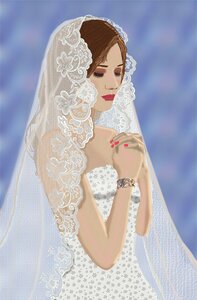 Bride fashion romantic. Free illustration for personal and commercial use.
