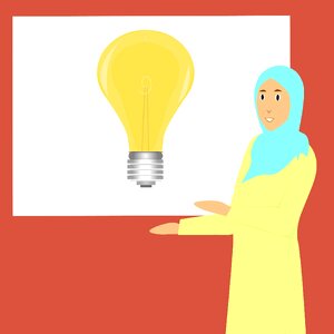 Islam muslim female. Free illustration for personal and commercial use.