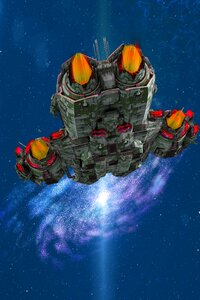 Space cover spaceship. Free illustration for personal and commercial use.