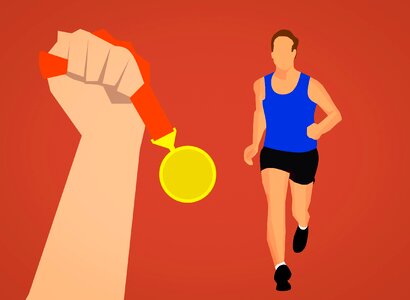 Running man sport. Free illustration for personal and commercial use.