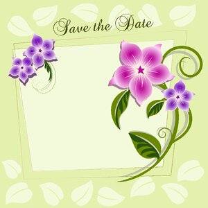 Colorful romance wedding invitation. Free illustration for personal and commercial use.