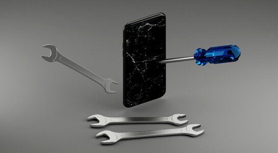 Apple mobile smartphone. Free illustration for personal and commercial use.