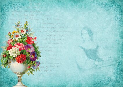 Font paper bouquet. Free illustration for personal and commercial use.