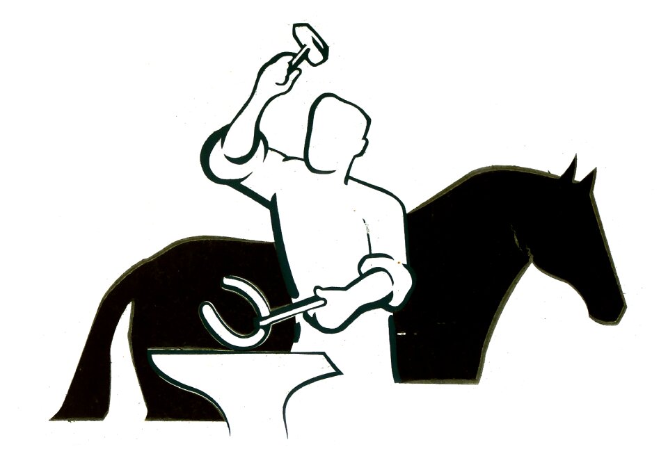 Horse silhouette graphic. Free illustration for personal and commercial use.