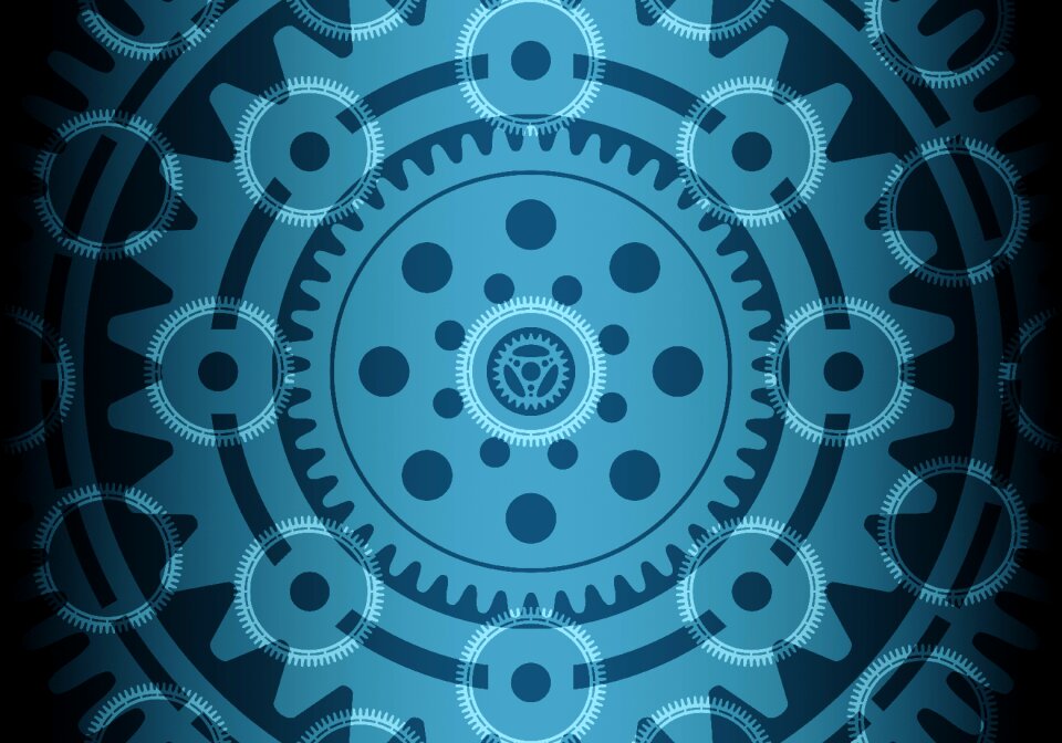 Gear mechanical industrial. Free illustration for personal and commercial use.