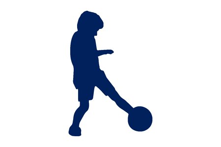 Football childhood kid. Free illustration for personal and commercial use.