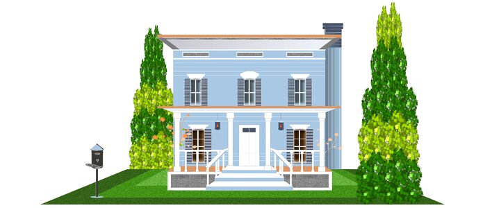 House villa Free illustrations. Free illustration for personal and commercial use.