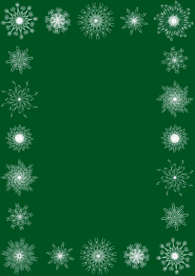 Snow snowflake green. Free illustration for personal and commercial use.