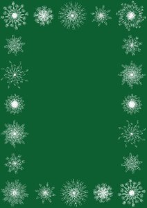 Snow snowflake green. Free illustration for personal and commercial use.