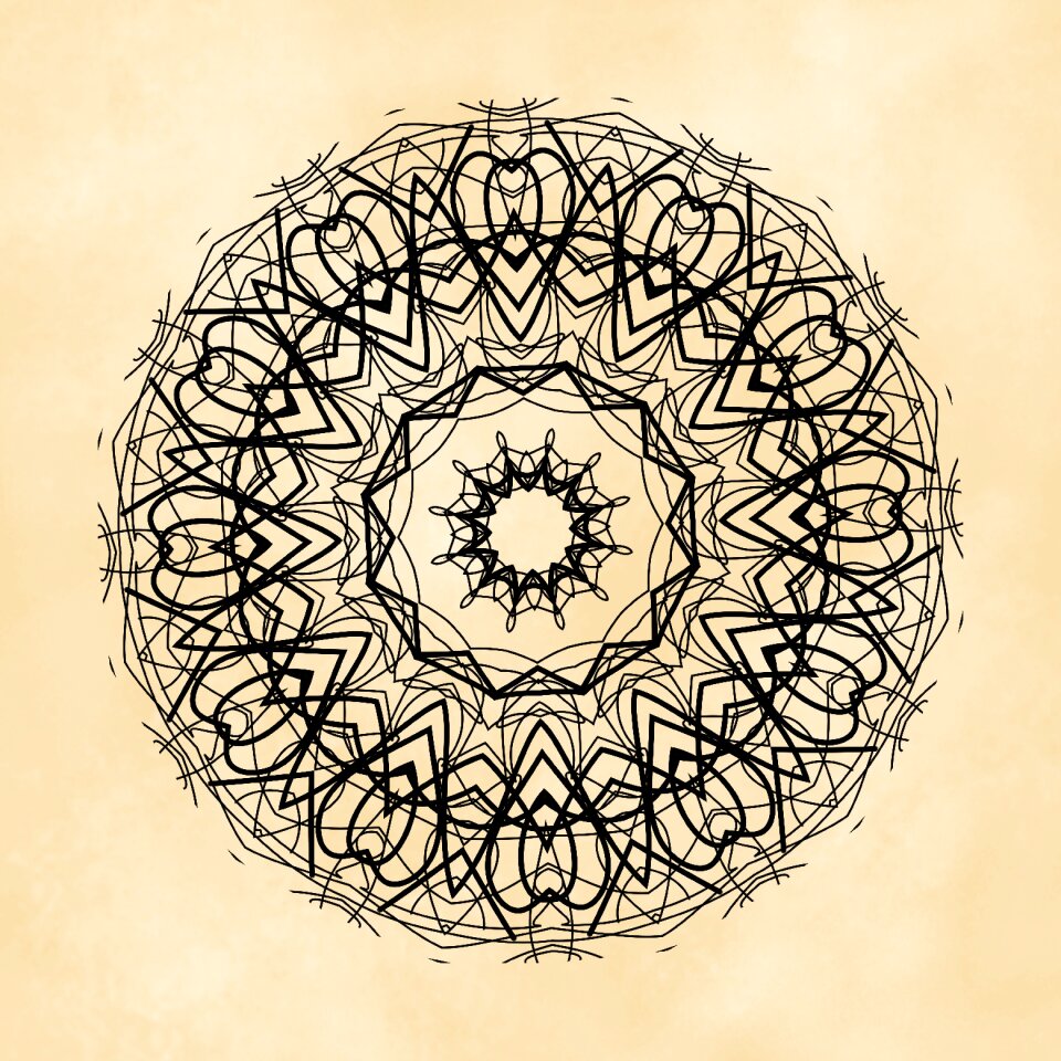 Mandala zen meditation. Free illustration for personal and commercial use.