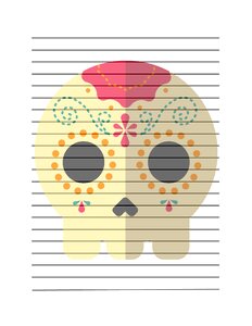 Sugar skull autumn Free illustrations. Free illustration for personal and commercial use.