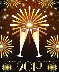 Champagne toast celebration. Free illustration for personal and commercial use.
