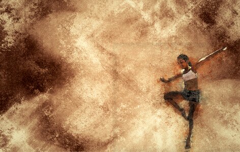 Ballerina dance choreography. Free illustration for personal and commercial use.