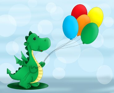 Balloons fantasy animal. Free illustration for personal and commercial use.