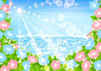 Bokeh water beach. Free illustration for personal and commercial use.