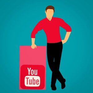 Youtuber channel video. Free illustration for personal and commercial use.