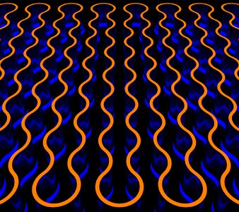 Waves curves lights. Free illustration for personal and commercial use.