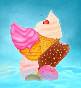 Cream ice cream ice cream sweet dessert Free illustrations. Free illustration for personal and commercial use.