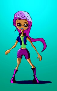 Toon girl design. Free illustration for personal and commercial use.