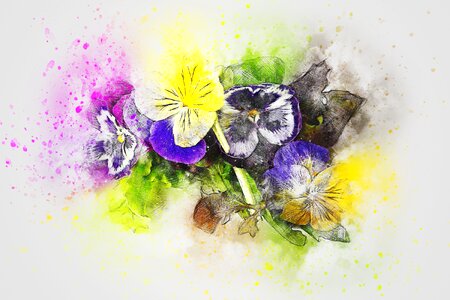Nature abstract watercolor. Free illustration for personal and commercial use.