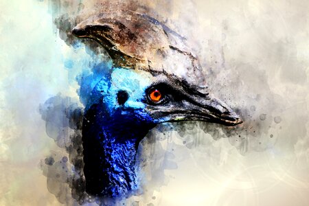 Blue nature animal. Free illustration for personal and commercial use.