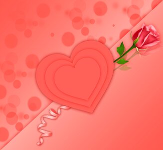 Romantic heart flower. Free illustration for personal and commercial use.