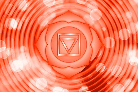 Center yoga sacral chakra. Free illustration for personal and commercial use.