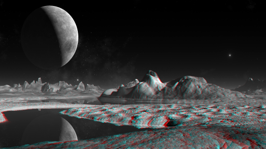 3d artmatic voyager moon. Free illustration for personal and commercial use.