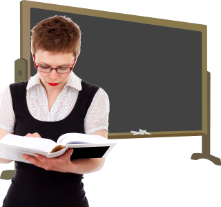 Class teach woman. Free illustration for personal and commercial use.