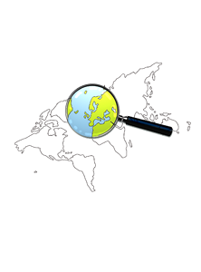 Business globe map. Free illustration for personal and commercial use.