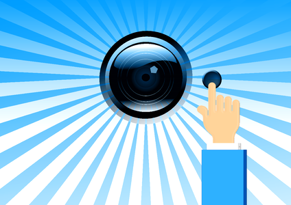Finger click lens. Free illustration for personal and commercial use.
