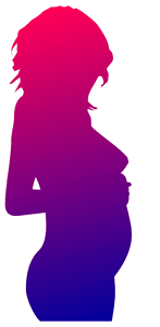 Silhouette pregnancy pregnant woman. Free illustration for personal and commercial use.