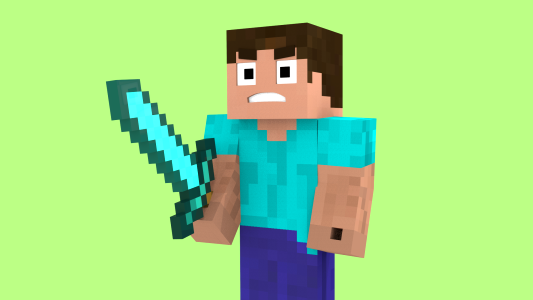 Sword minecraft steve Free illustrations. Free illustration for personal and commercial use.