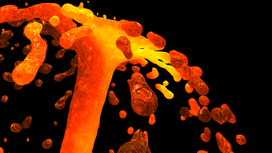 3d volcano fire. Free illustration for personal and commercial use.