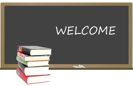 Back chalkboard welcome. Free illustration for personal and commercial use.