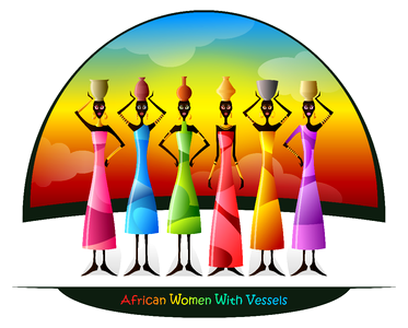 Vessels black african woman. Free illustration for personal and commercial use.