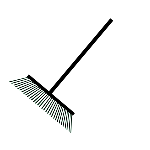 Yard sweep broom. Free illustration for personal and commercial use.