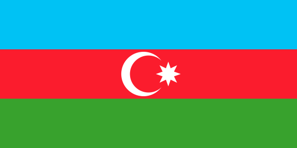 Republic of azerbaijan tricolor red green blue. Free illustration for personal and commercial use.