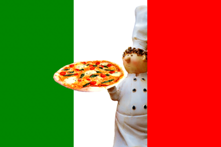Pizza maker figure funny. Free illustration for personal and commercial use.