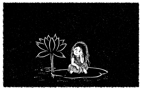 Girl star sleep. Free illustration for personal and commercial use.