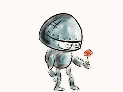 Future robotic intelligence. Free illustration for personal and commercial use.