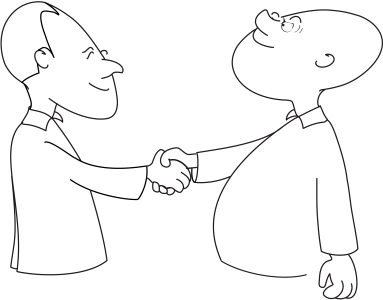 Business deal handshaking. Free illustration for personal and commercial use.