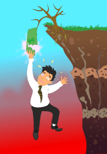 Without money investment economy. Free illustration for personal and commercial use.